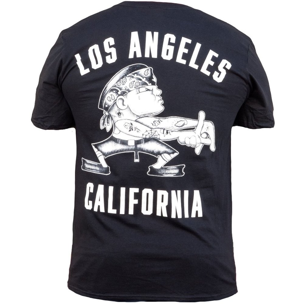 Los Angeles Black Tee Artist Shawn Dickinson S-M-L-XL-2XL NWT